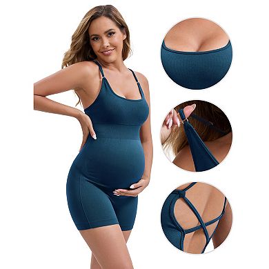 Women's Push Up Tummy Control Hip-Lifting Shapewear U-Neck Cross Back Invisible Maternity Bodysuits