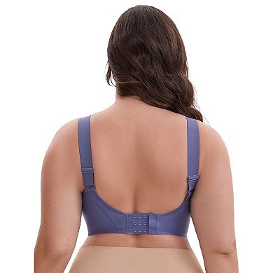 Women's Mesh Plunge Wirefree Full Coverage Bras Wide Straps Seamless Lightweight Soft Breathable Bra