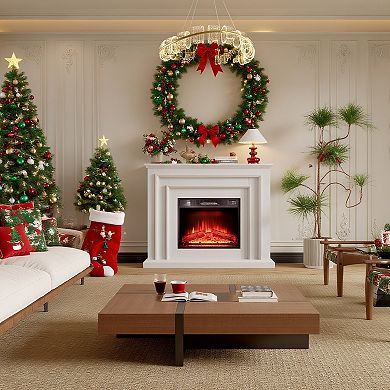 44" LED Electric Fireplace with Mantel