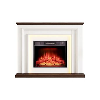 44" LED Electric Fireplace with Mantel
