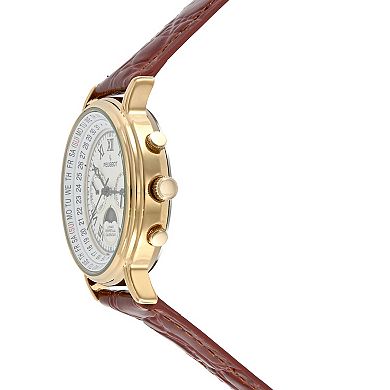 Peugeot Mens Vintage Multi-Function Moon Phase Watch with Perpetual Calendar