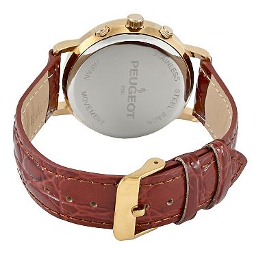 Peugeot Mens Vintage Multi-Function Moon Phase Watch with Perpetual Calendar