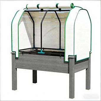 Raised Garden Bed Outdoor Planter Box with Cover