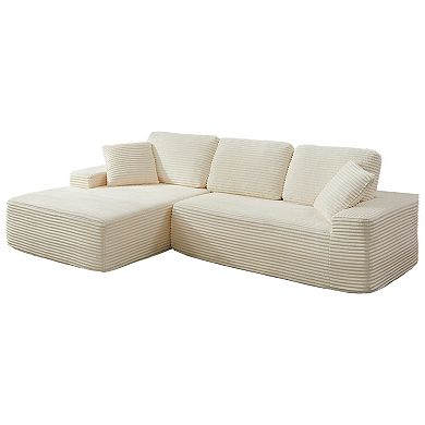 109.4” Modular Boneless Sofa, Convertible Sofa Bed, No Assembly Required Cloud Couch with Deep Seat