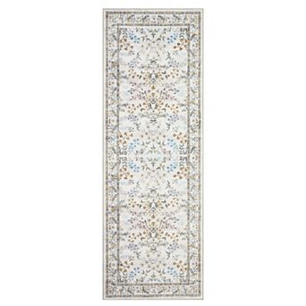 Washable Runner Rug Modern Farmhouse Floral Hallway Runner Non Slip