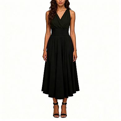 Women's Elegant High Waisted Skirt Casual Long Maxi Skirt with Pockets