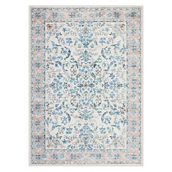 Area Rugs for Living Room Floral Washable Rug Vintage Large Soft Boho NonSlip Carpet