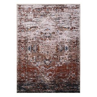 Area Rugs for Living Room, Machine Washable Non-Slip Ombre Vintage Distressed Accent Rug