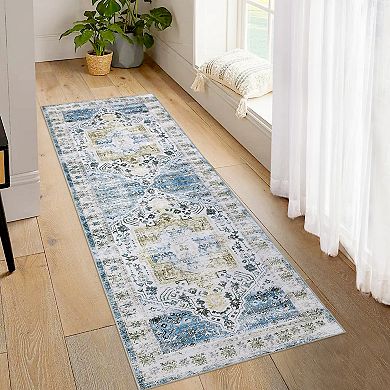 Washable Rug, Ultra Soft Area Rug, Non Slip Small Carpet, Stain Resistant Carpet for Living Room