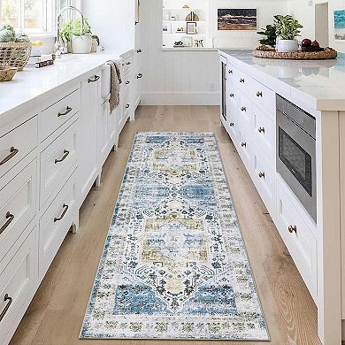 Washable Rug, Ultra Soft Area Rug, Non Slip Small Carpet, Stain Resistant Carpet for Living Room