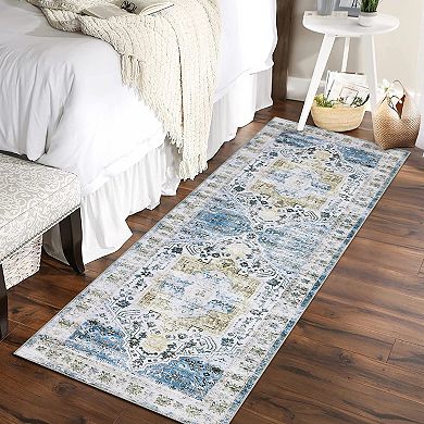 Washable Rug, Ultra Soft Area Rug, Non Slip Small Carpet, Stain Resistant Carpet for Living Room