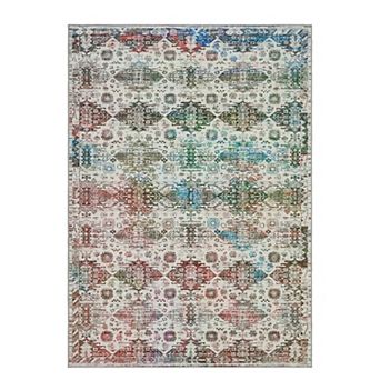 ANIXOL Washable Foldable Persian Style Low Pile Area Rug