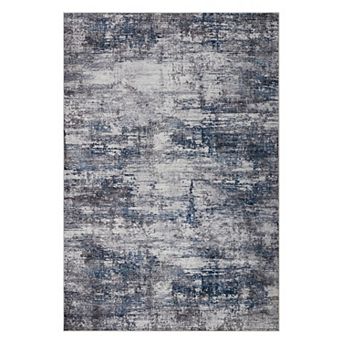 ANIXOL Washable Abstract Plush Non-Slip Area Rug