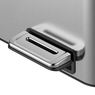 ANIXOL Triple Compartment Stainless Steel Recycling Trash Can