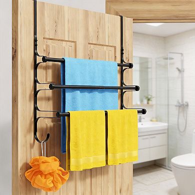 Over Door Triple Towel Rack 17.32"L