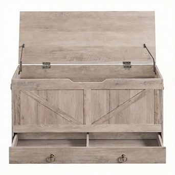 Rustic 43.3" Storage Chest Toy Bench 220 Lb Drawer