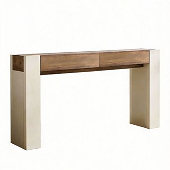 Modern Entryway Console Table with Drawers Behind Couch 200 lb