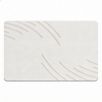 Feather Diatomaceous Earth Bathroom Mat - Super Absorbent, Non-Slip, Quick-Drying