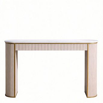 Modern Fluted Console Table for Entryway Sofa Hallway 150lbs