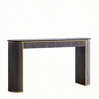 Modern Fluted Console Table for Entryway Sofa Hallway 150lbs