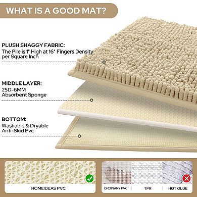 Three-piece extra soft snowproof bathroom rug set