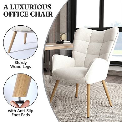 Homy Casa Upholstered Dining Chair for Kitchen or Dining Room with Metal Frame