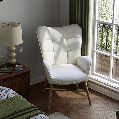 Homy Casa Upholstered Dining Chair for Kitchen or Dining Room with Metal Frame