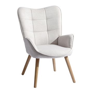 Homy Casa Upholstered Dining Chair for Kitchen or Dining Room with Metal Frame