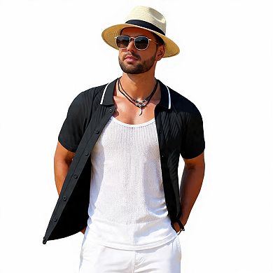 Casual Summer Knit Button Shirt