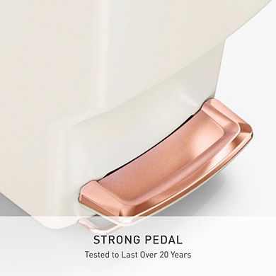 Hybrid Slim Step Trash Can with Secure Slide Lock