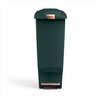 Hybrid Slim Step Trash Can with Secure Slide Lock