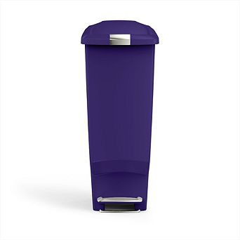 Hybrid Slim Step Trash Can with Secure Slide Lock