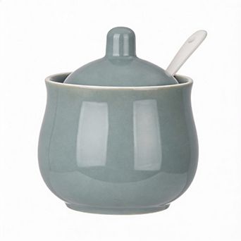 Ceramic Sugar Bowl 8oz with Lid & Spoon
