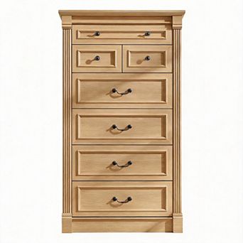 Farmhouse Roman Column 7-Drawer Dresser Bedroom Hallway Organizer