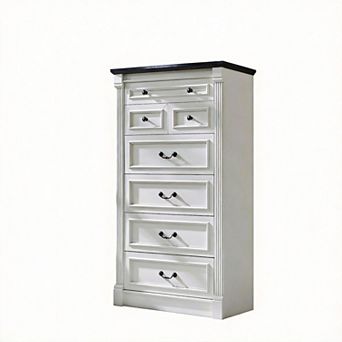Farmhouse Roman Column 7-Drawer Dresser Bedroom Hallway Organizer