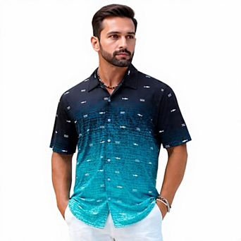 Summer Short Sleeve Button-Down Shirt
