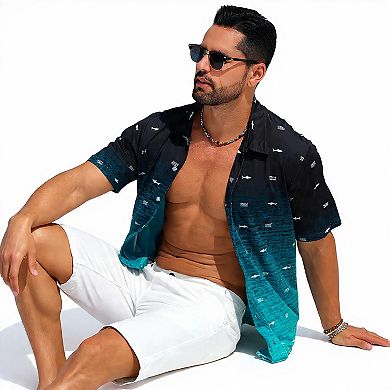 Summer Short Sleeve Button-Down Shirt