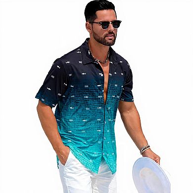 Summer Short Sleeve Button-Down Shirt