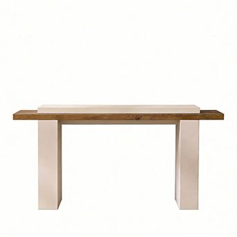 Modern Entryway Console Table Solid Geometry Accent Behind Couch