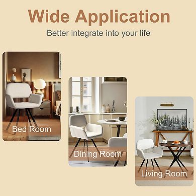 Homy Casa Set of 2 Swivel Dining Chairs for Kitchen or Dining Room with Armrests