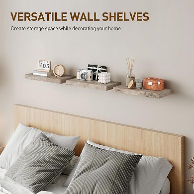 Floating Shelves with Hidden Brackets Farmhouse Wall Storage
