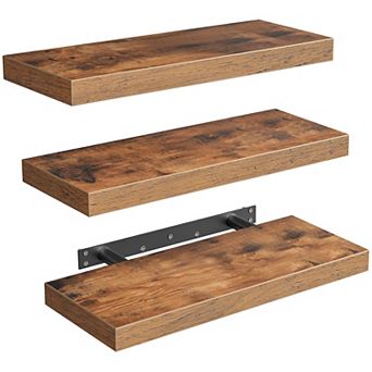 Floating Shelves with Hidden Brackets Farmhouse Wall Storage
