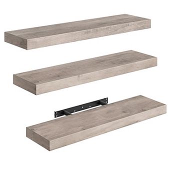 Floating Shelves Wall Set Invisible Brackets Farmhouse Decor