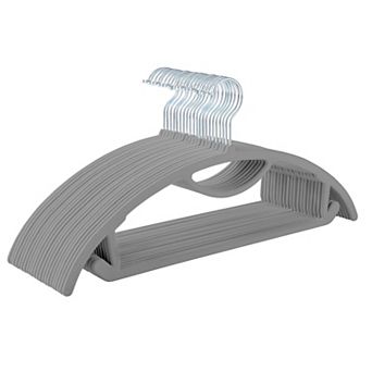 50 pc Velvet Hangers No Shoulder Bump Tie Bar Ultra Thin Non Slip Heavy Duty