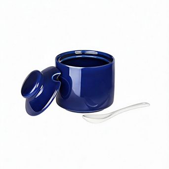 8oz Ceramic Sugar Bowl with Lid & Spoon