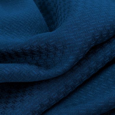 100% Polyester 250 GSM Basket Weave Ian Luxury Jacquard Blackout Grommet Curtain Panel