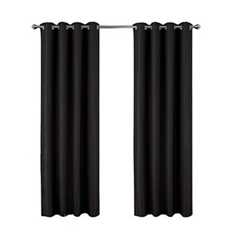 100% Polyester 250 GSM Basket Weave Ian Luxury Jacquard Blackout Grommet Curtain Panel