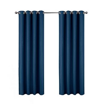 100% Polyester 250 GSM Basket Weave Ian Luxury Jacquard Blackout Grommet Curtain Panel