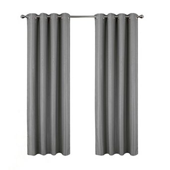 100% Polyester 250 GSM Basket Weave Ian Luxury Jacquard Blackout Grommet Curtain Panel