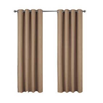 100% Polyester 250 GSM Basket Weave Ian Luxury Jacquard Blackout Grommet Curtain Panel